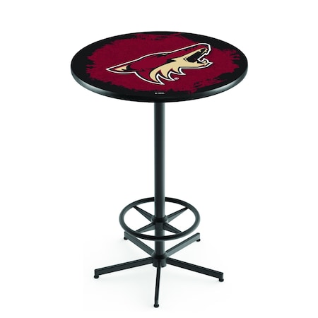 Holland Bar Stool Co 42" Black Arizona Coyotes Pub Table L216B4228AriCoy